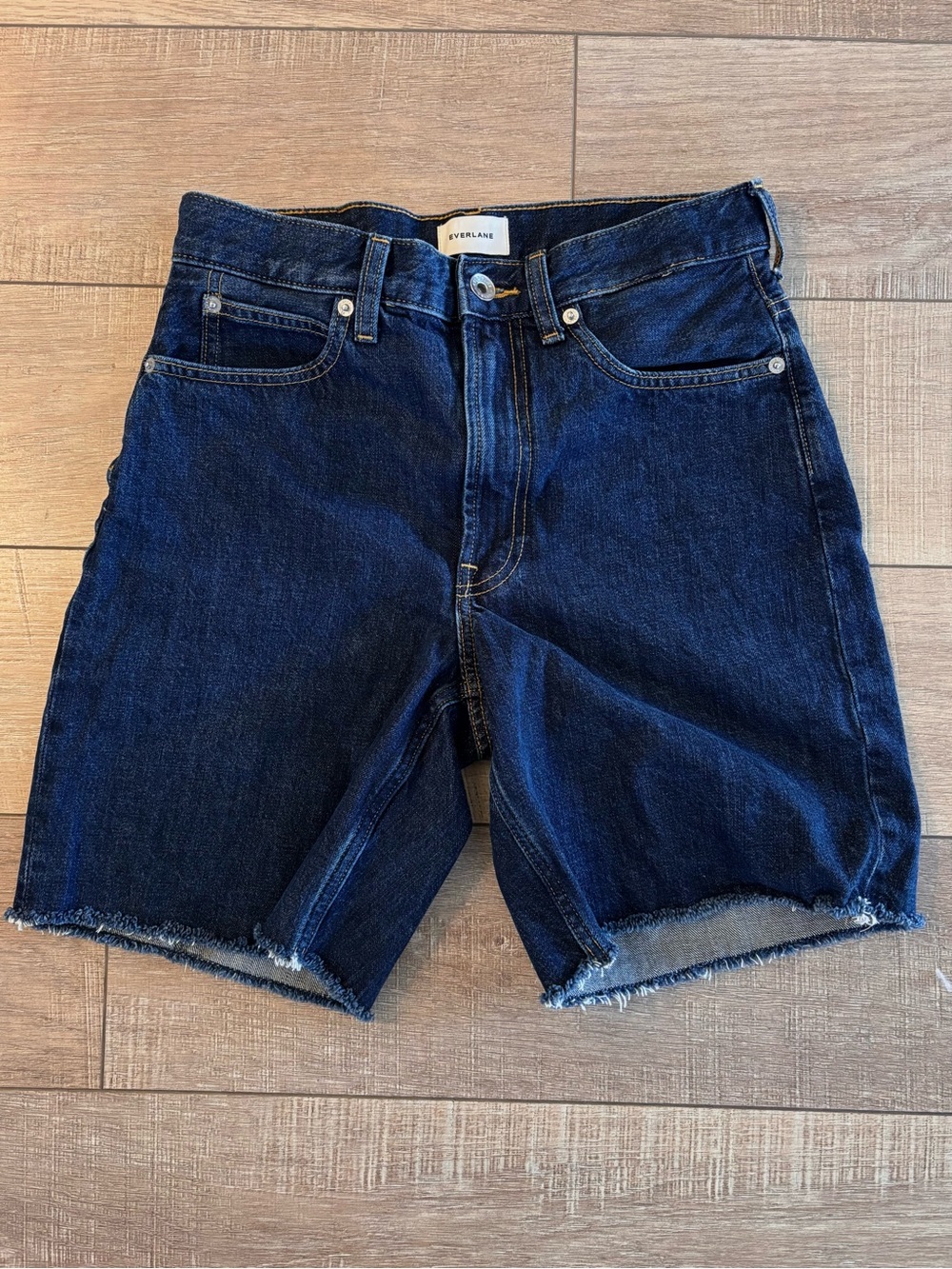 Everlane The OG Baggy Jean Short in Dark Indigo